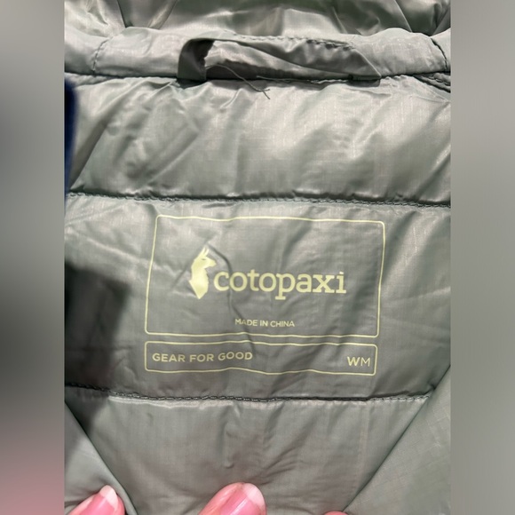 Cotopaxi Women's Medium Fuego Hooded Down Jacket Blue Spruce Aspen Puff NWT - Picture 6 of 15